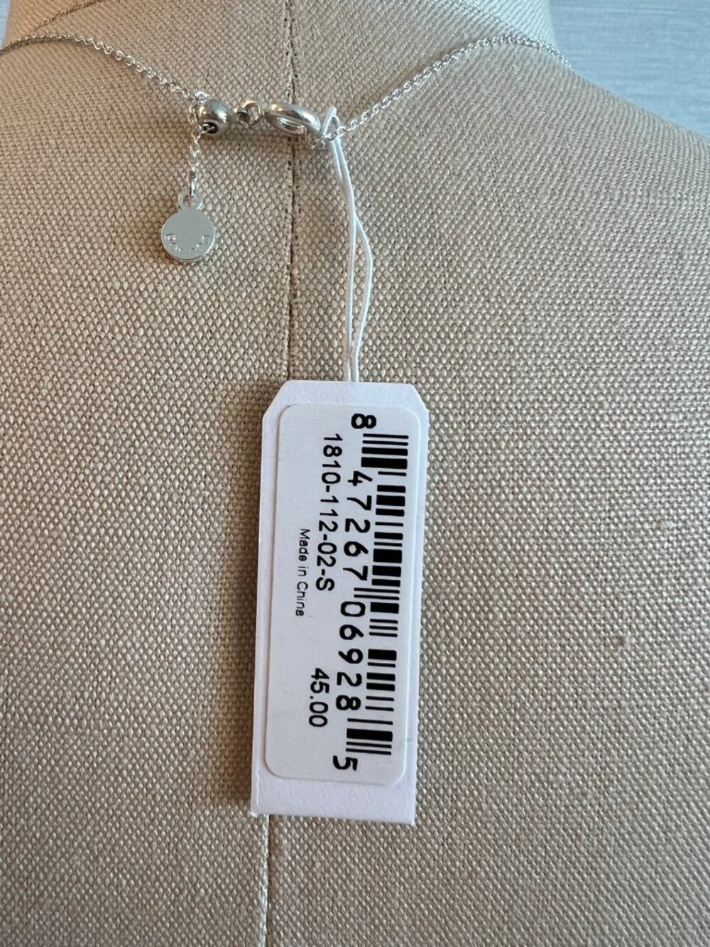 Gorjana Crystal Solitaire Pendant Necklace Silver 18in New with Tag - Picture 4 of 6